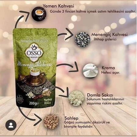 Osso Menengiç Kahvesi 200 Gr X 6 Adet