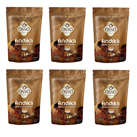 Osso Fındıklı Osmanlı Dibek Kahvesi 200 Gr X 6 Adet