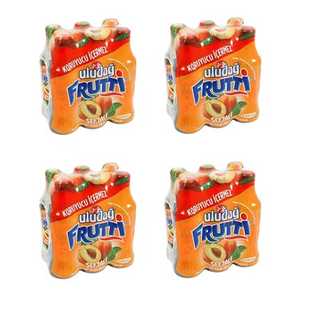 Uludağ Frutti Şeftali Aromalı Maden Suyu 200 Ml X 24 Adet