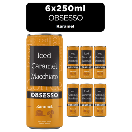 Obsesso Karamelli Soğuk Kahve 250 Ml X 6 Adet