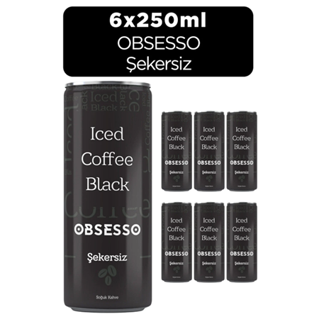 Obsesso Şekersiz Soğuk Kahve 250 Ml X 6 Adet