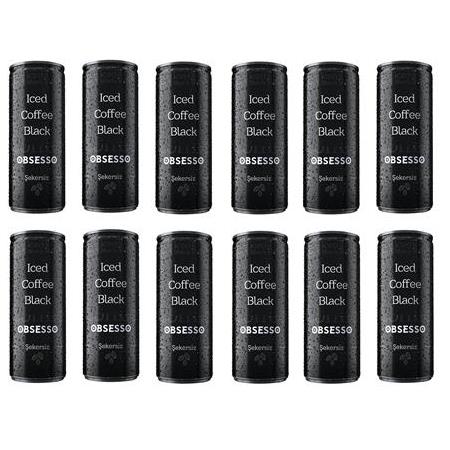 Obsesso Şekersiz Soğuk Kahve 250 Ml X 12 Adet