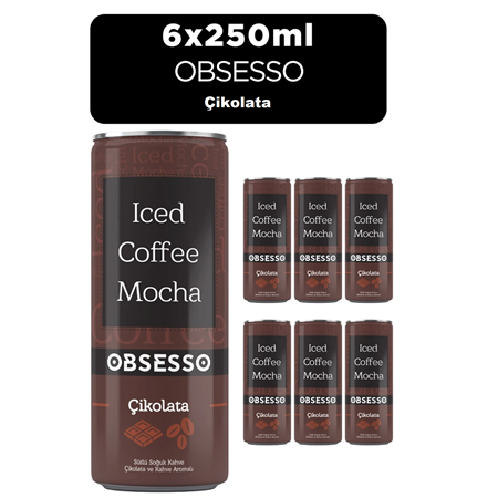 Obsesso Çikolata Soğuk Kahve 250 Ml X 6 Adet