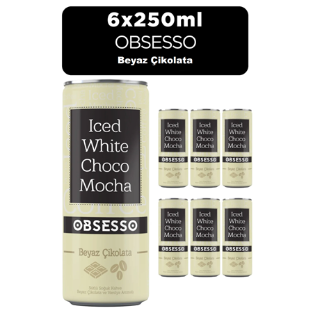 Obsesso Beyaz Çikolata Soğuk Kahve 250 Ml X 6 Adet