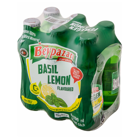 Beypazarı Fesleğen Limon Aromalı Maden Suyu 200 Ml X 6 Adet
