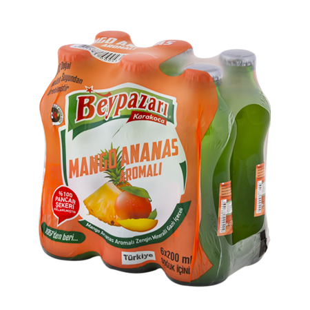 Beypazarı Mango Ananas Aromalı Maden Suyu 200 Ml X 6 Adet