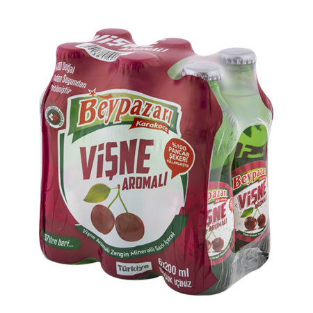 Beypazarı Vişne Aromalı Maden Suyu 200 Ml X 6 Adet