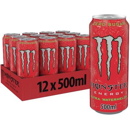 Monster Energy Watermelon Enerji İçeceği 500 Ml X 12 Adet