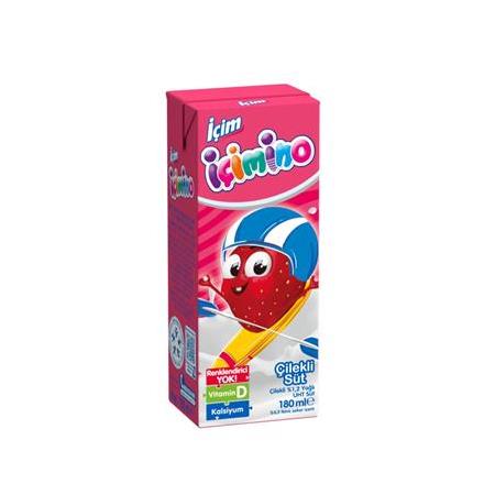 İçim İçimino Çilekli Süt 180 Ml X 24 Adet