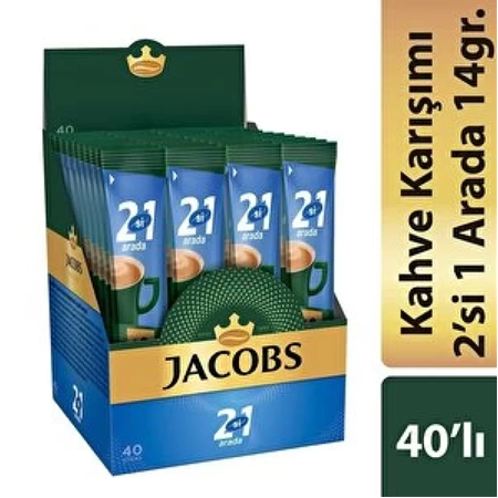 Jacobs 2Si1 Arada Kahve 10,5 Gr X 40 Adet