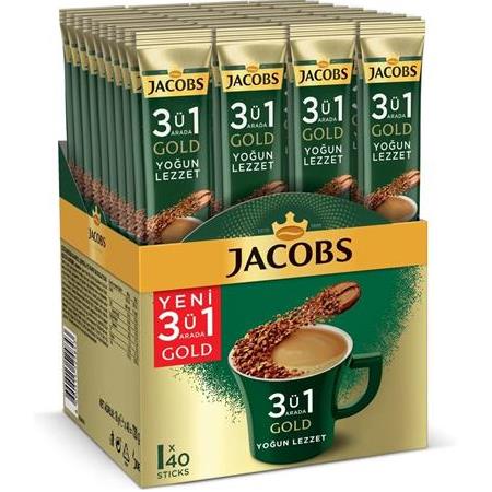Jacobs 3Ü1 Arada Gold Yoğun Lezzet Kahve 18 Gr X 40 Adet