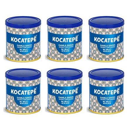 Kocatepe Damla Sakızlı Türk Kahvesi Teneke 100 Gr X 6 Adet