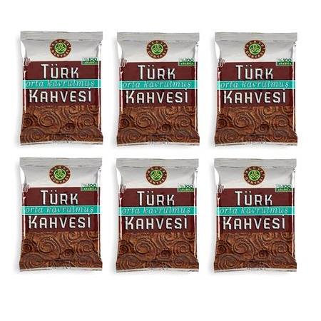 Kahve Dünyası Orta Kavrulmuş Türk Kahvesi 100 Gr X 6 Adet