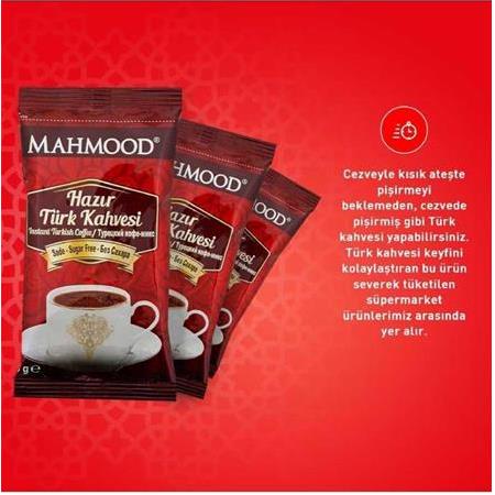 Mahmood Hazır Türk Kahvesi Sade 6 Gr X 12 Adet