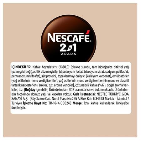 Nescafe 2Si1 Arada Sütlü Kahve 10 Gr X 56 Adet