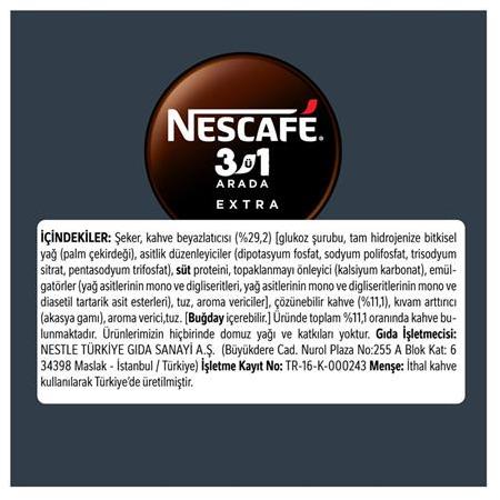 Nescafe 3Ü1 Arada Extra Kahve 16,5 Gr X 48 Adet