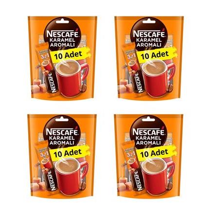Nescafe 3Ü1 Arada Karamel Aromalı Kahve 17,6 Gr X 40 Adet