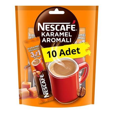 Nescafe 3Ü1 Arada Karamel Aromalı Kahve 17,6 Gr X 40 Adet