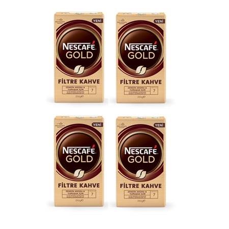 Nescafe Gold Filtre Kahve 250 Gr X 4 Adet