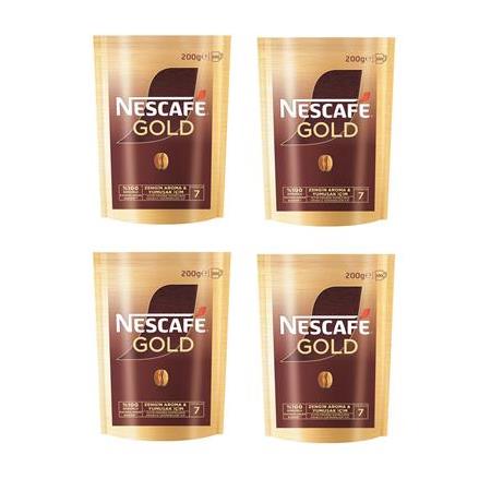 Nescafe Gold Kahve Poşet 200 Gr X 4 Adet