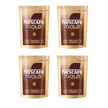 Nescafe Gold Kahve Poşet 100 Gr X 4 Adet