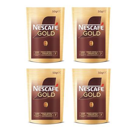 Nescafe Gold Kahve Poşet 50 Gr X 4 Adet